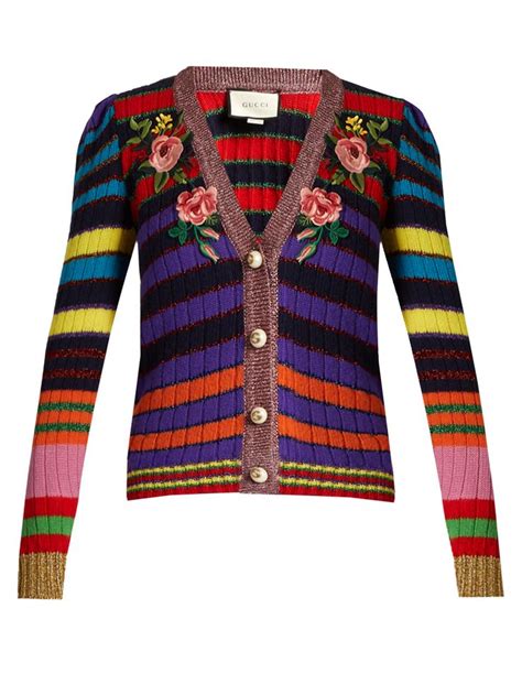 gucci ugly sweater|Gucci floral striped sweater.